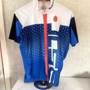 Weimostar Men's Red White Blue Cycling Shirt Sz XXL Outdoor Colorful Bike BxPP